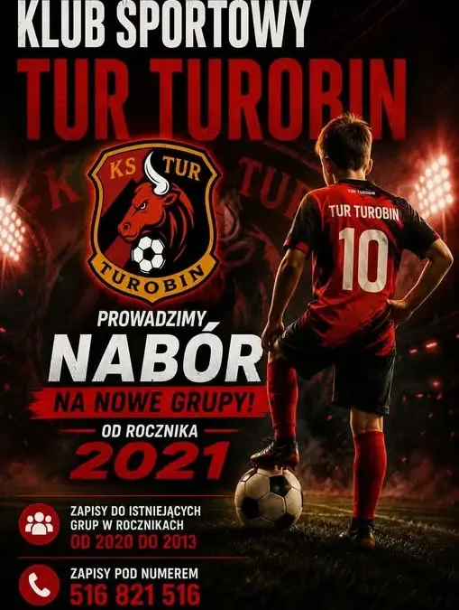 Klub Tur Turobin prowadzi nabór do drużyn piłkarskich dla dzieci
