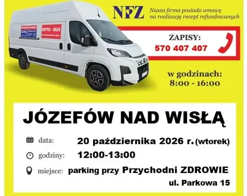 Bezpłatne badanie wzroku w Józefowie nad Wisłą – 20 października 2026