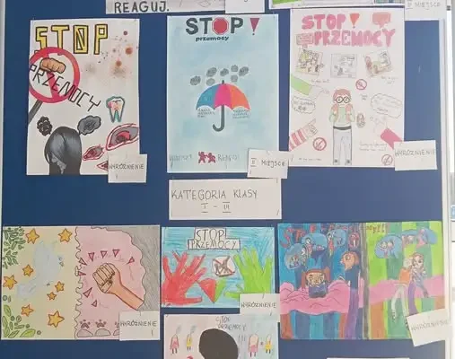 Konkurs plastyczny „STOP PRZEMOCY” w Szkole Podstawowej w Goraju
