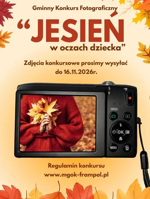 Gminny konkurs fotograficzny „Jesień w oczach dziecka” – czas na zgłoszenia!