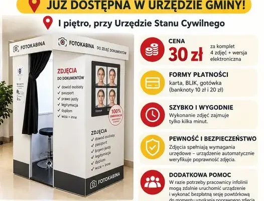 Fotokabina w Urzędzie Gminy Obsza – zdjęcia do dokumentów na miejscu