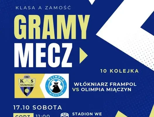 Włókniarz Frampol zmierzy się z Olimpią Miączyn w 10. kolejce Zamojskiej Klasy A