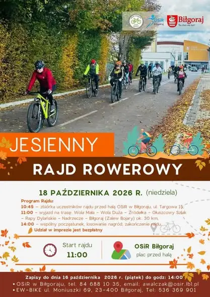 Jesienny Rajd Rowerowy w Biłgoraju – trwają zapisy