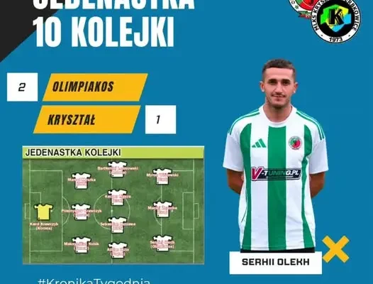 Serhii Olekh wyróżniony w jedenastce 10. kolejki „Kroniki Tygodnia”