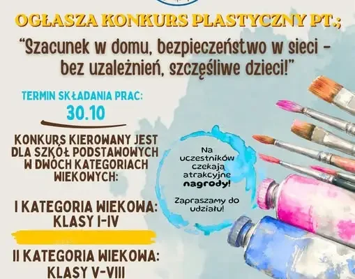Konkurs plastyczny w Biłgoraju: „Szacunek w domu, bezpieczeństwo w sieci”