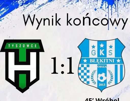Błękitni Obsza z remisem 1:1 z Tyszowcami – walka do końca
