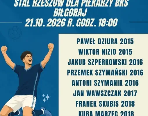 Młodzi piłkarze z Biłgoraja zaproszeni na Talent Day Stali Rzeszów
