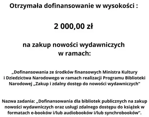 Józefów nad Wisłą: biblioteka z dotacją 2 tys. zł na nowe książki