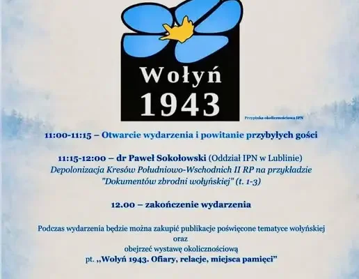 Aleksandrów Trzeci upamiętni ofiary Wołynia – koncert, wystawa i prelekcja IPN