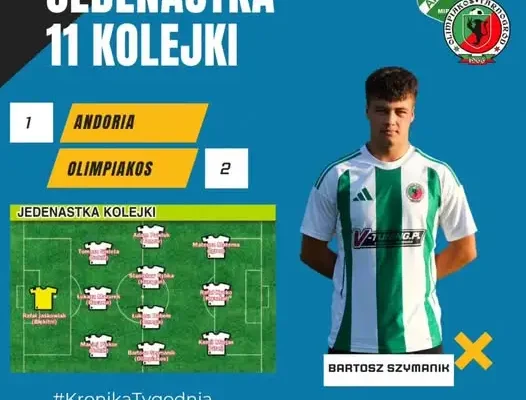 Bartosz Szymanik wyróżniony w jedenastce kolejki