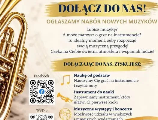 GOK w Obszy zaprasza do Orkiestry Dętej – dołącz i rozpocznij muzyczną przygodę