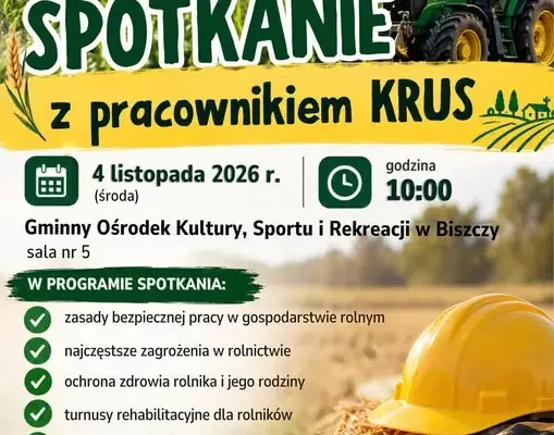 Biszcza: spotkanie z pracownikiem KRUS o bezpieczeństwie w gospodarstwie
