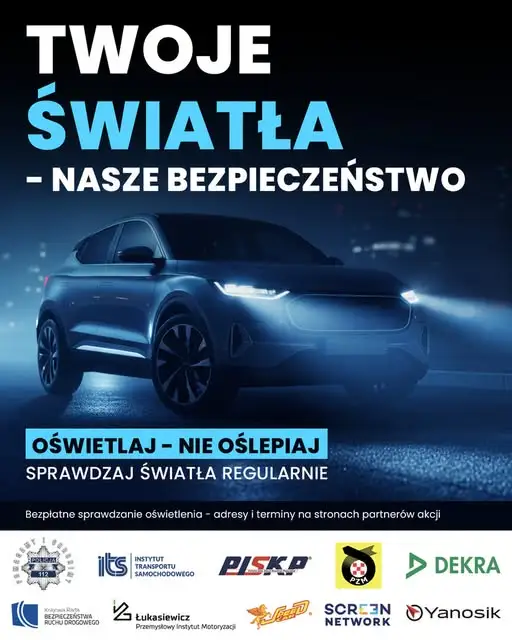 Bezpłatne sprawdzenie świateł w Łukowie – rusza kampania „Twoje światła – Nasze bezpieczeństwo”