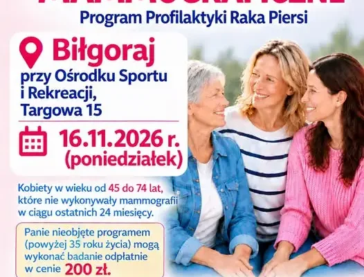 Bezpłatna mammografia w Biłgoraju – 16 listopada przy hali OSiR